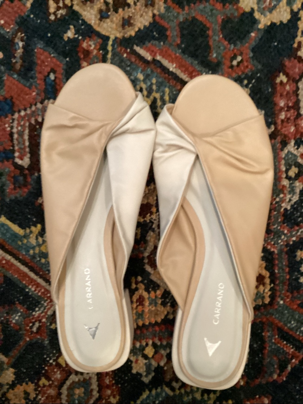 Carrano Beige Women’s Leather Ballet Flat